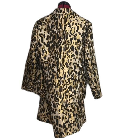 Nine West Skirt Suit Size XXL Leopard Jacquard 2-Piece Set Blazer & Skirt NWT - Picture 7 of 15